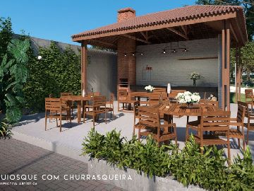 QUIOSQUE COM CHURRASQUEIRA