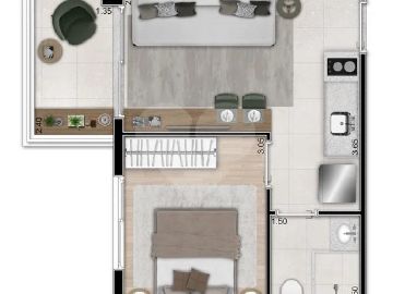 01 Dorm. 28,7m�.