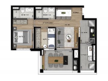 Planta 2 Dormit�rios