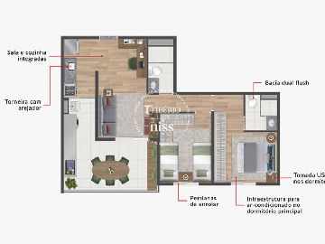 Planta-2-dormitorios-padrao--64-54m�