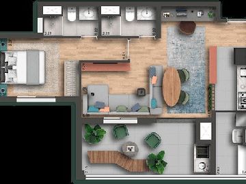 PLANTA OP��O HOME OFFICE 63M�