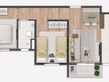 2 DORMS - 1 BANH.