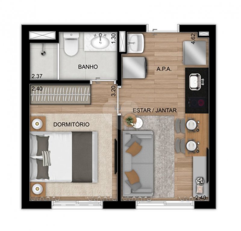 Apartamento 26m²