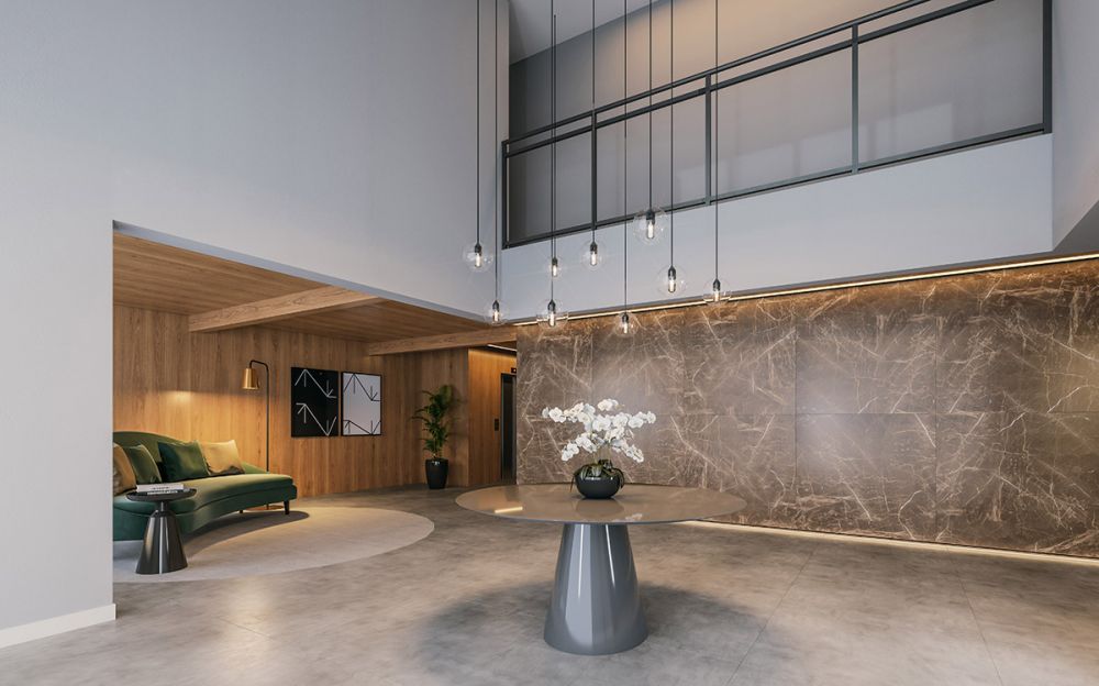 HALL SOCIAL COM P� DIREITO DUPLO