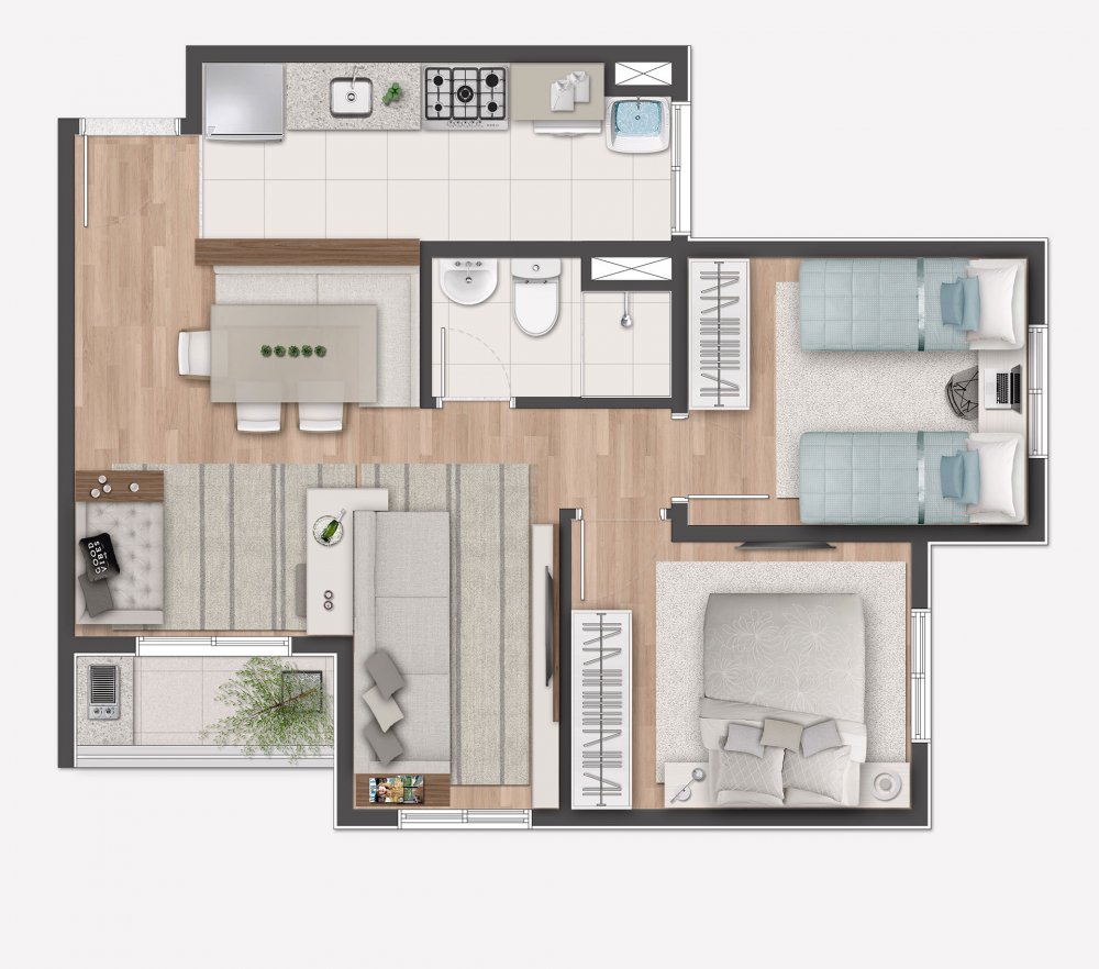 AMPLIADO 3 DORMS - 1 BANH.