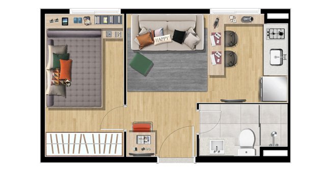 PLANTA 24m� 1 DORM